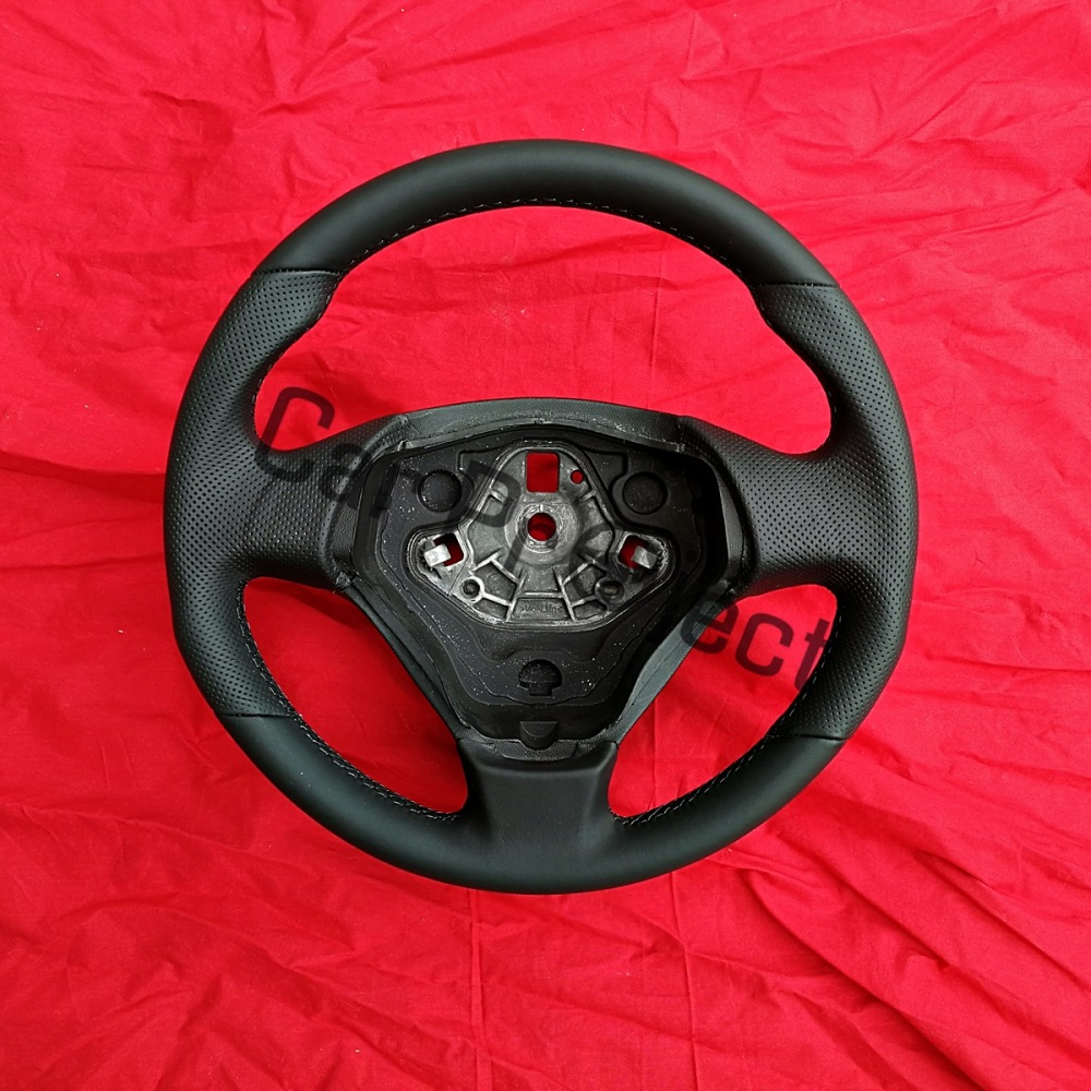 Housse De Volant Pour Fiat Punto, Bravo, Linea, Qubo, Doblo, Grande Punto - Noire, Couture à La Main
